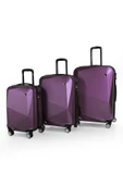 Polo&Sky Elmas Model Mor Renk 3'lü Valiz Seti - 1