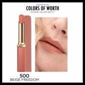 L'Oréal Paris Colors of Worth Color Riche Intense Volume Matte Ruj - 500 Beige Freedom - 5