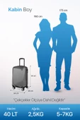 Polo&Sky Elmas Model Lacivert Kabin Boy Valiz Bavul thumbnail 7
