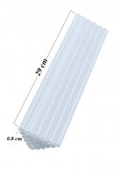 İnce Sıcak Silikon Mum 10 Adet 1 Paket Mum Çubuk Silikon İnce Silikon Tabanca Yedeği İnce 1 Paket - 6