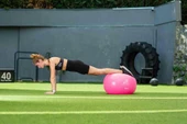 Slazenger 65cm Anti-Burst Gymball Fuşya (Pompa Dahil) Pilates Topu - 12