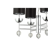 Lampaluce Cappello Şapkalı Klasik Avize 4lü Krom - Siyah - 2