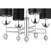 Lampaluce Cappello Şapkalı Klasik Avize 4lü Krom - Siyah - 3