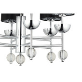 Lampaluce Cappello Şapkalı Klasik Avize 6lı Krom - Siyah - 2