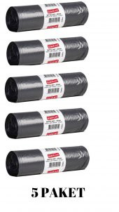 Koroplast Battal boy siyah horeca çöp torbası 10 adet 72x95 cm 5 paket - 1
