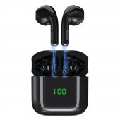 Konfulon BTS21  Dijital Şarj Göstergeli Kablosuz Bluetooth Airpods Kulaklık Siyah - 1