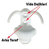 As Orta Sarıklı Vestiyer Duvar Askısı Dolap Elbise Askılığı Beyaz Metal Askı thumbnail 3