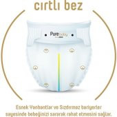 Pure Baby Organik Pamuklu Bebek Bezi 1 Beden Yenidogan 64*2 128 Adet - 2