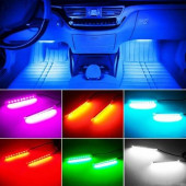 12 Ledli Ayak Altı LED Sese Duyarlı Rgb Kumandalı LED AA163 - 4