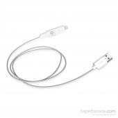 SBS 02407 TTCABLEUSBIP5MICW MULTİ KABLO 1.2 MT. MİCRO USB + LİGHTNİNG APPLE ŞARJ VE VERİ KABLOSU BEYAZ - 1