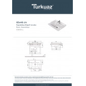 Turkuaz Cerastyle Kapadokya Etajer Uyum Damlalık Lavabo 65x48 cm - 5