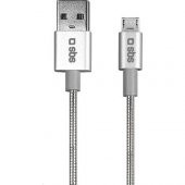 SBS 31582 TECABLEMICROFLEXYS ALÜMİNYUM ALIŞIMLI MİKRO USB ŞARJ VE VERİ KABLOSU - 1
