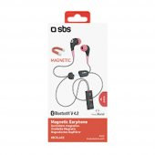 SBS 34422 TEINEARNECKLACEP BLUETOOTH V4.2 + 10 MT. ÖZELLİKLİ MANYATİK MIKNATISLI MİKRAFONLU SPORCU KULAKLIĞI KIRMIZI - 1
