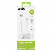 SBS 96249 TECABLEMICROW MİKRO USB ŞARJ VE VERİ KABLOSU 1 MT. BEYAZ - 1
