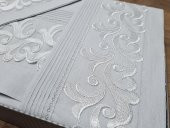 Çeyiz Diyarı Fransız Güpürlü Nervürlü Belinda Nevresim Takımı Gri thumbnail 2