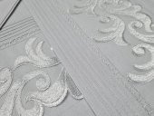 Çeyiz Diyarı Fransız Güpürlü Nervürlü Belinda Nevresim Takımı Gri thumbnail 3