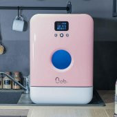 Bob Tezgahüstü Su Bağlantısı Gerektirmeyen Mini Bulaşık Makinesi, Beyaz - Pastel Pembe - 1