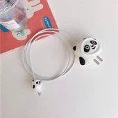 Sevimli Silikon Şarj Başlığı Ve Kablo Koruyucu Set - 1