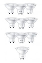Philips 4,7W - 50W  Led Spot Ampul Sarı Işık 2700K (10 ADET) - 1