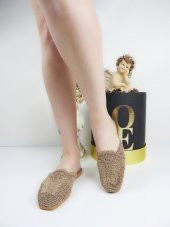 Sue Vizon Hasır Işlemeli Önü Kapalı Terlik thumbnail 1