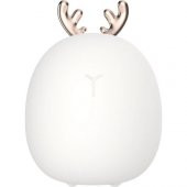 Geyik Tasarımlı Beyaz Işık 3 Kademeli Silikonlu Gece Lambası - 1