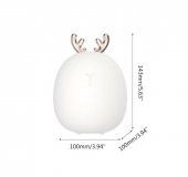 Geyik Tasarımlı Beyaz Işık 3 Kademeli Silikonlu Gece Lambası - 5