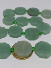 Aventurin Taşı Sekizgen Şekilli YARIM Dizi (35690) (Toplam 7 adet taş) thumbnail 2