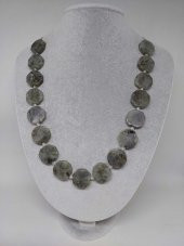 Labradorit Taşı Sekizgen Şekilli Kolye (Klipsli) (35695) thumbnail 1