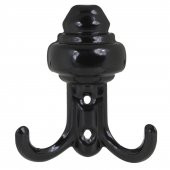 Vestiyer Duvar Askısı Kapı Dolap Elbise Askılığı Siyah Metal Askı (4 ADET) - 4