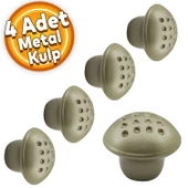 Noktalı Mantar Düğme Kulpları Çekmece Dolap Dolabı Kapak Kulpu Kulbu Saten (4 ADET) Mobilya Mutfak thumbnail 1