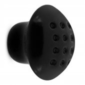 Yuvarlak Düğme Kulp Çekmece Dolap Kapak Kulpu Kulbu Siyah Metal Kulp thumbnail 1