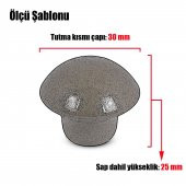 Yuvarlak Düğme Kulp Çekmece Dolap Kapak Kulpu Kulbu Siyah Metal Kulp thumbnail 2