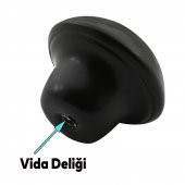 Yuvarlak Düğme Kulp Çekmece Dolap Kapak Kulpu Kulbu Siyah Metal Kulp thumbnail 5