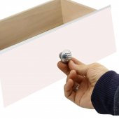 Yuvarlak Düğme Kulp Çekmece Dolap Kapak Kulpu Kulbu Krom Metal Kulp thumbnail 3