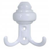 Vestiyer Duvar Askısı Kapı Dolap Elbise Askılığı Beyaz Metal Askı - 1