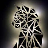 Veraart Işıklı Geometrik Kedi Duvar Dekorlu Gece Lambası 80 cm - 8