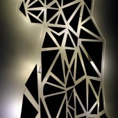 Veraart Işıklı Geometrik Kedi Duvar Dekorlu Gece Lambası 80 cm - 10