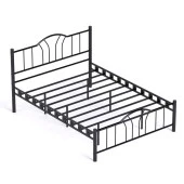Bella Çift Kişilik Ferforje Tarz Metal Karyola 140x190 Siyah - 5