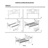 Bella Çift Kişilik Ferforje Tarz Metal Karyola 140x190 Siyah - 7
