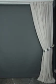 GÖZENEKLİ MODEL VİZON RENK TEK KANAT Hazır dikilmiş Pileli Fon Perde 300*260 cm thumbnail 7