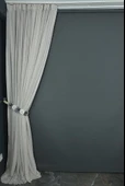 GÖZENEKLİ MODEL VİZON RENK TEK KANAT Hazır dikilmiş Pileli Fon Perde 300*260 cm thumbnail 6