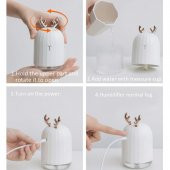 Yedi Farklı Renk Tasarımlı Ultrasonik Difüzörlü Nemlendirici Gece Lambası - 3