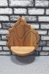 Dekoratif Duvar Raf Ahşap Mumluk & Biblo Rafı Kz1029 - 1