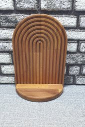 Dekoratif Duvar Rafı Ahşap Mumluk & Biblo Rafı Kz1027 - 1