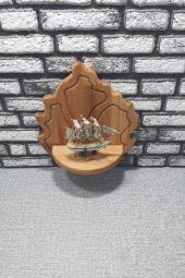 Dekoratif Duvar Raf Ahşap Mumluk & Biblo Rafı Kz1029 - 3