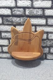 Dekoratif Duvar Rafı Ahşap Mumluk & Biblo Rafı Kz1031 - 1