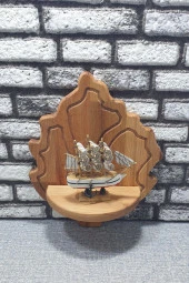 Dekoratif Duvar Raf Ahşap Mumluk & Biblo Rafı Kz1029 - 2