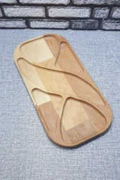 Ahşap Kayın Çerezlik-kahvaltılık Ve Servis- Sunum Tabağı Kz1024 - 1