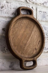 Ahşap Yuvarlak Sofra Servis Peynir Tabağı thumbnail 2