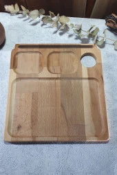 Ahşap Kahvaltı Ve Servis Sunum Tabağı Dekoratif Kase Kz1001 Kz1003 - 2